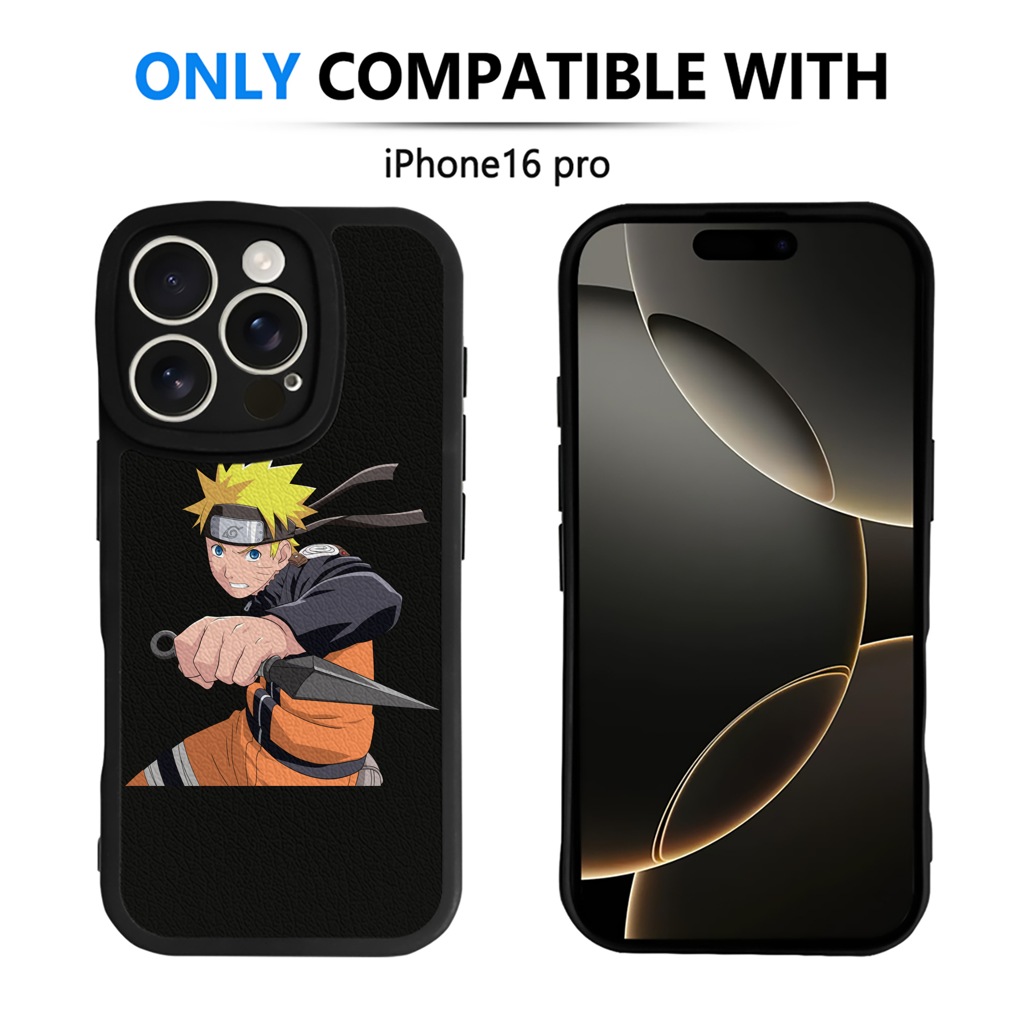 （画像用） NARUTO -ナルト- うずまき ナルト Uzumaki Naruto 【iPhone 16シリーズ対応】シリコンスマホケース（レザー調） 材質：シリコン